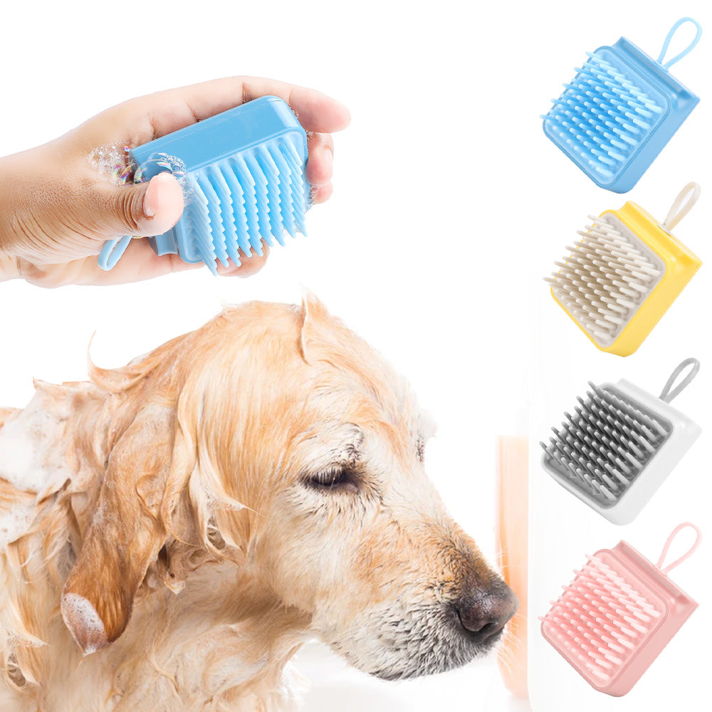 Pet Dog Cat Bath Brush Comb Multifunctional Brush Hair Fur Grooming Massaging Washing Comb Wet And Dry Remove Hair Knots
